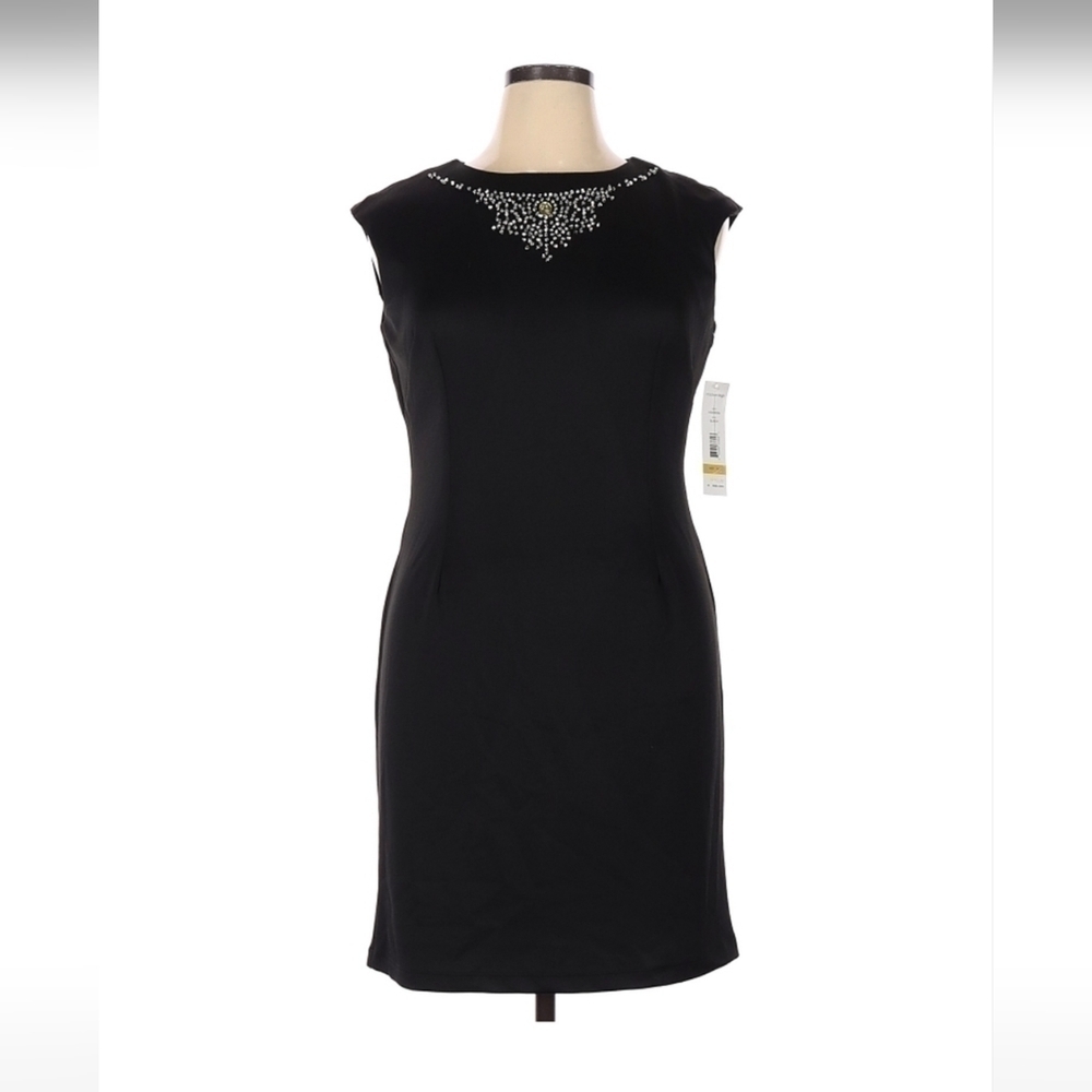 Madison Leigh Beaded Little Black Cocktail dress Size 14